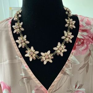 Pink rhinestone necklace